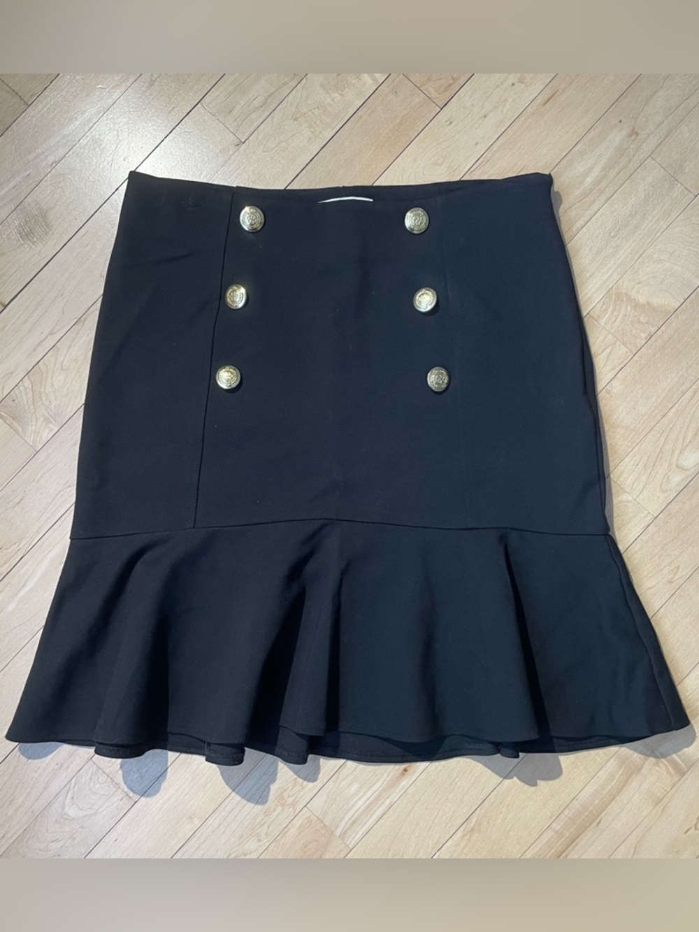 Melanie Lyne black pencil skirt with ruffle